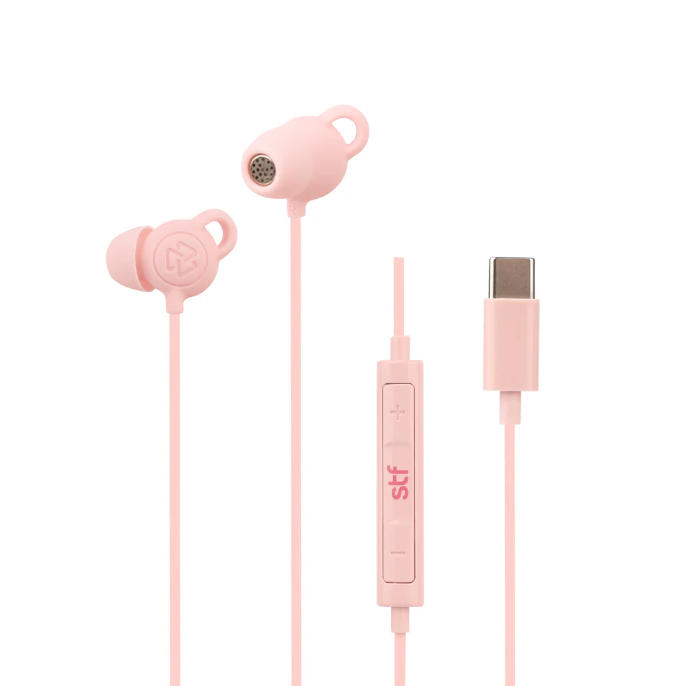 Audifonos alámbricos In-Ear Gravity STF Tipo C, Micrófono, Rosa - Image 5