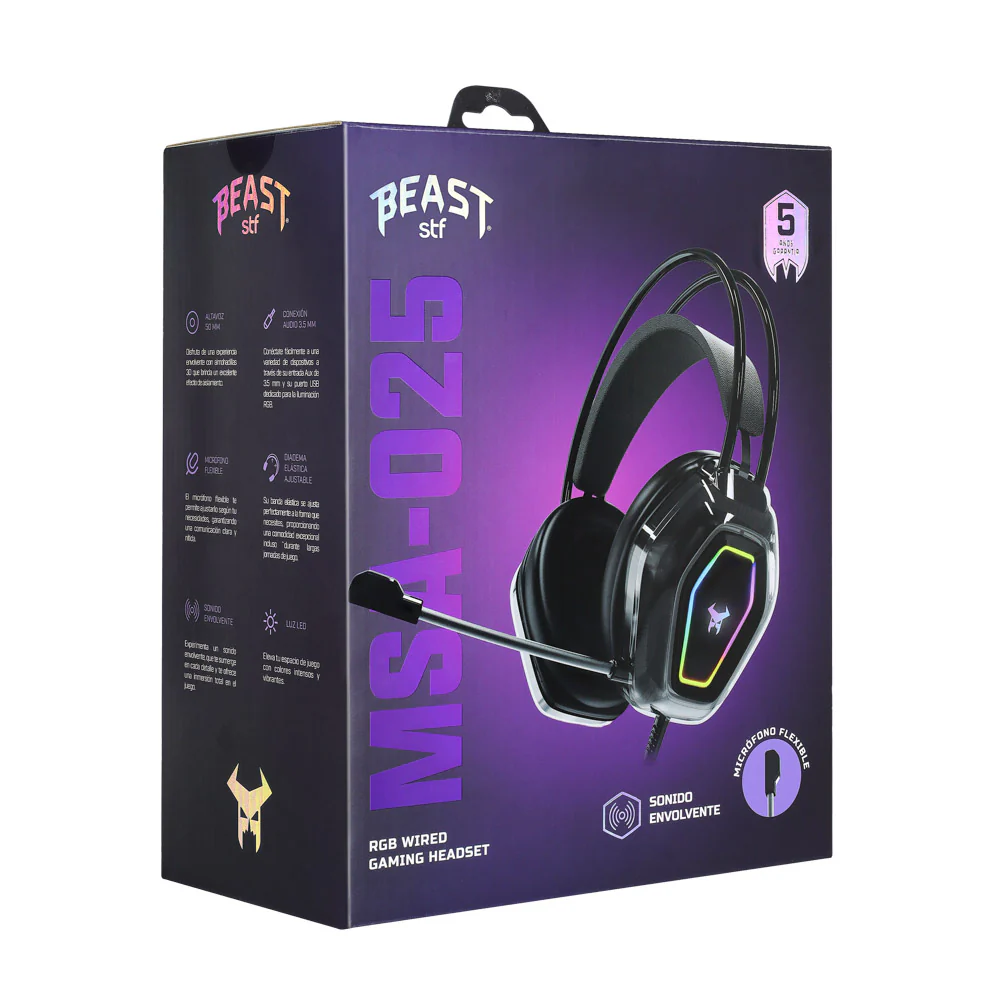 Audífonos Gamer On Ear Beast STF MSA-025 Micrófono - Image 8