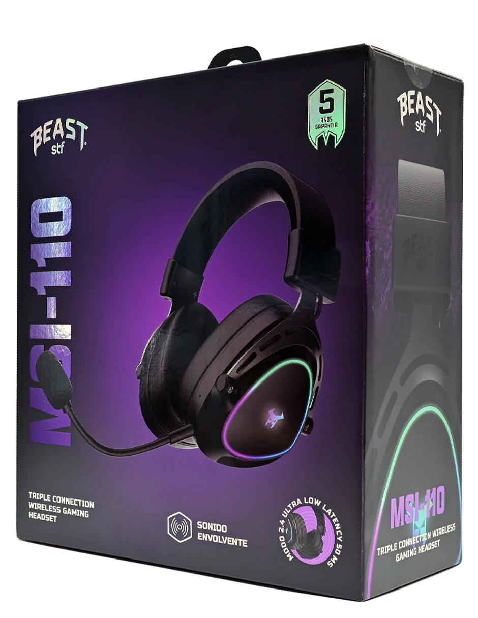 Audífonos On-Ear Inalámbricos Gamer STF MSI-110 con Triple Conexión - Image 7