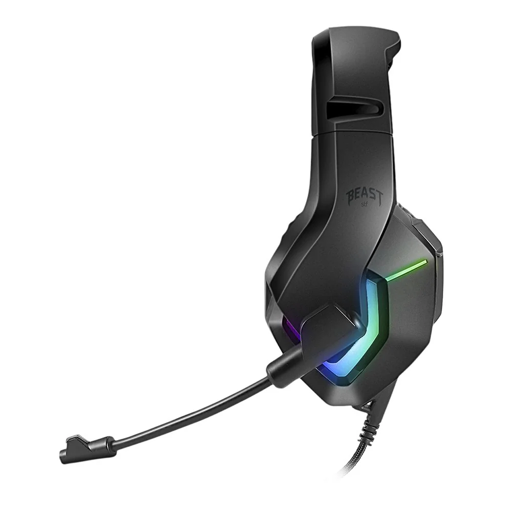 Audífonos Gamer Alámbricos On ear Beast STF Muspell Tournament Videojuegos Xbox Switch PC Sonido estéreo Negro - Image 4