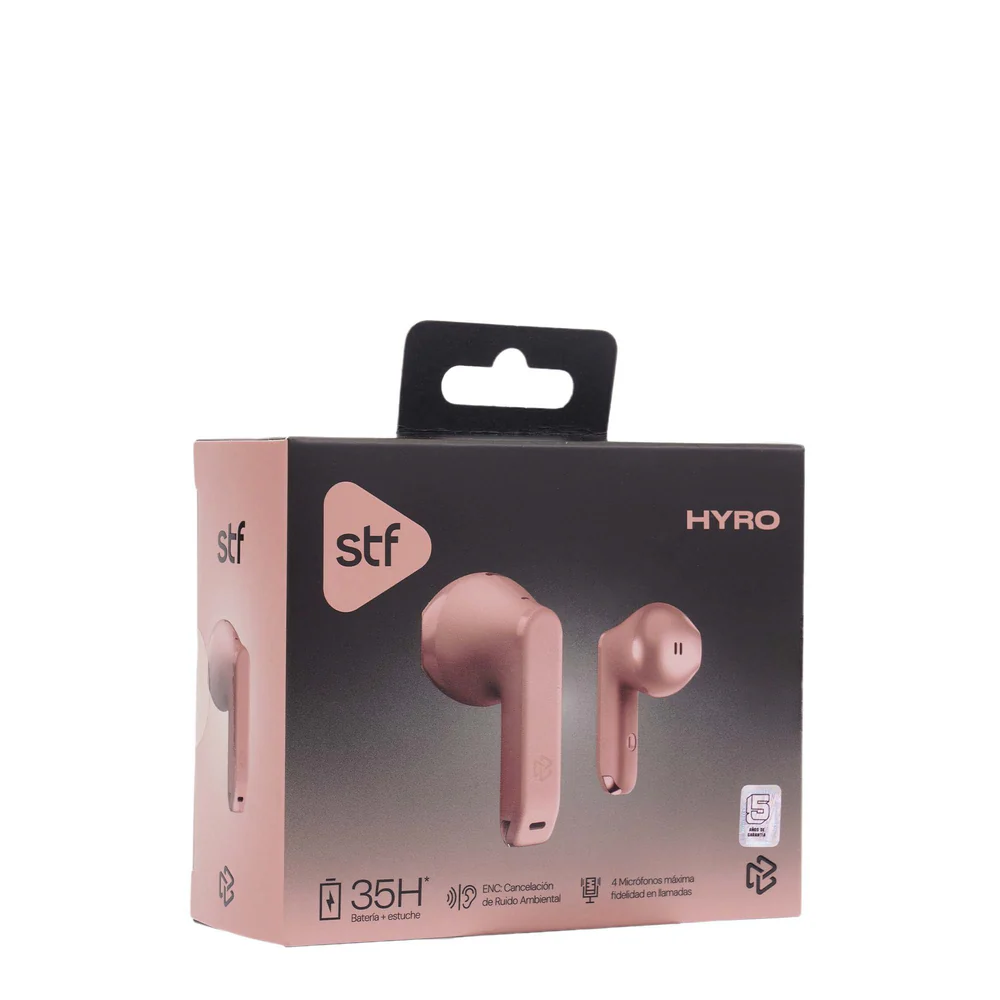 Audifonos Inalambricos Tws HYRO STF 36hrs Uso ENC Rosa - Image 9