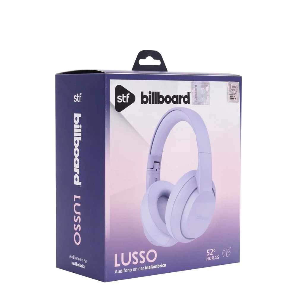 Audifonos Inalambricos On Ear Lusso STF - Billboard 52hrs Uso Morado - Image 5