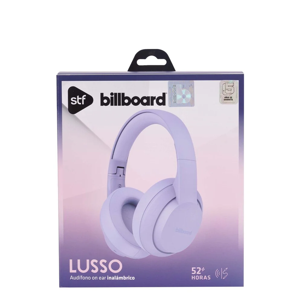 Audifonos Inalambricos On Ear Lusso STF - Billboard 52hrs Uso Morado - Image 6