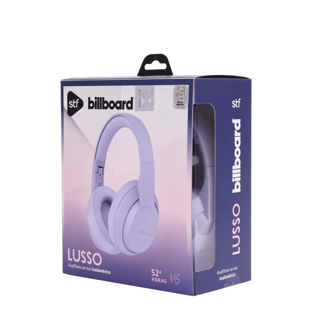 Audifonos Inalambricos On Ear Lusso STF - Billboard 52hrs Uso Morado - Image 7