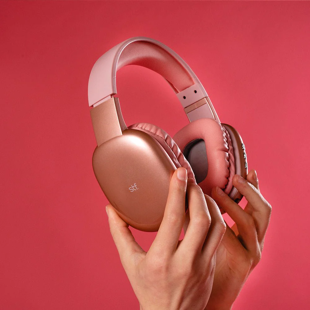 Audifonos Inalambricos On Ear Aurum STF 10hrs Uso Rosa - Image 8