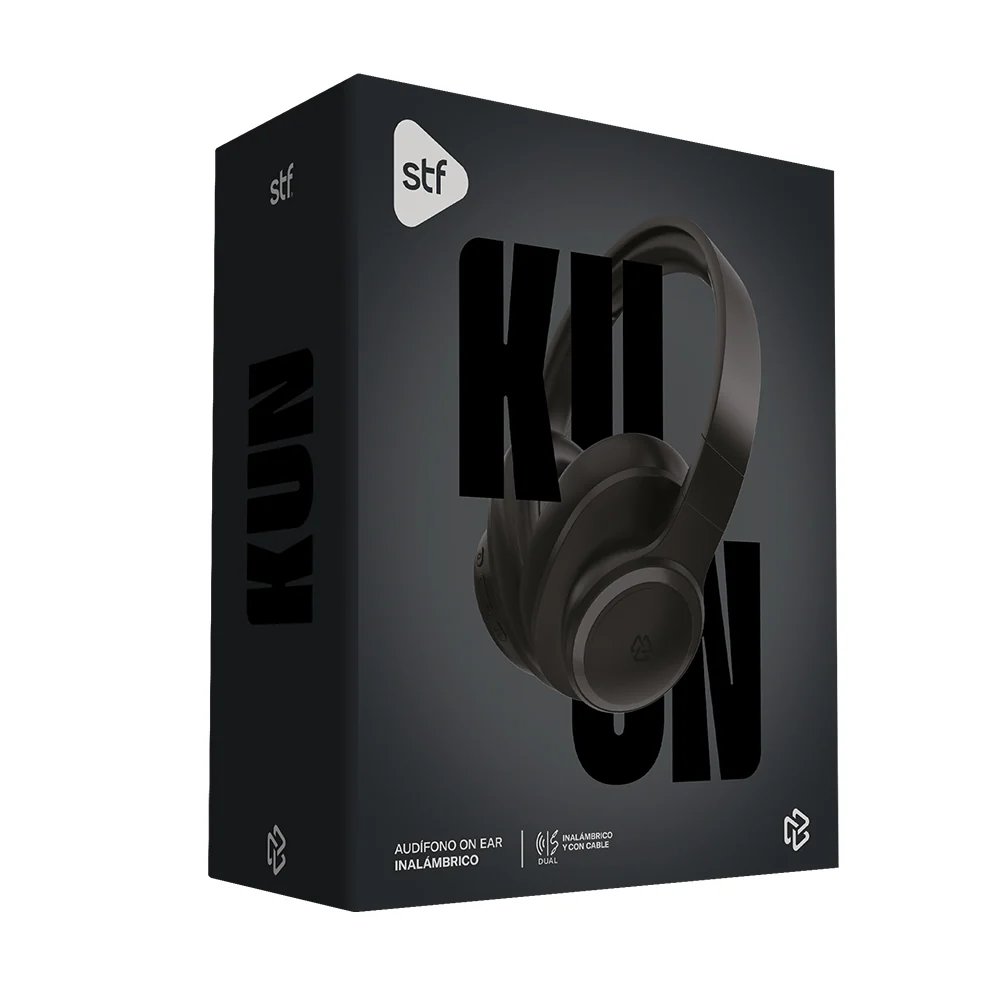 Audifonos Inalambricos On Ear Kun STF 7hrs Uso Negro - Image 5