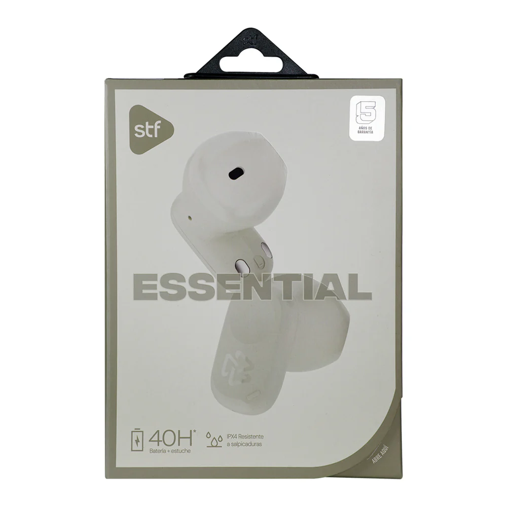 Audifonos Inalambricos Tws Essential STF 40hrs Uso Protección IPX4 Blanco - Image 12