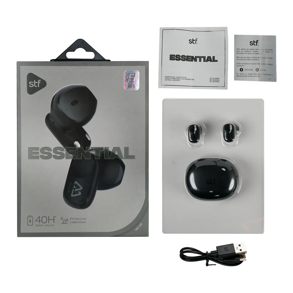 Audifonos Inalambricos Tws Essential STF 40hrs Uso Protección IPX4 Negro - Image 17