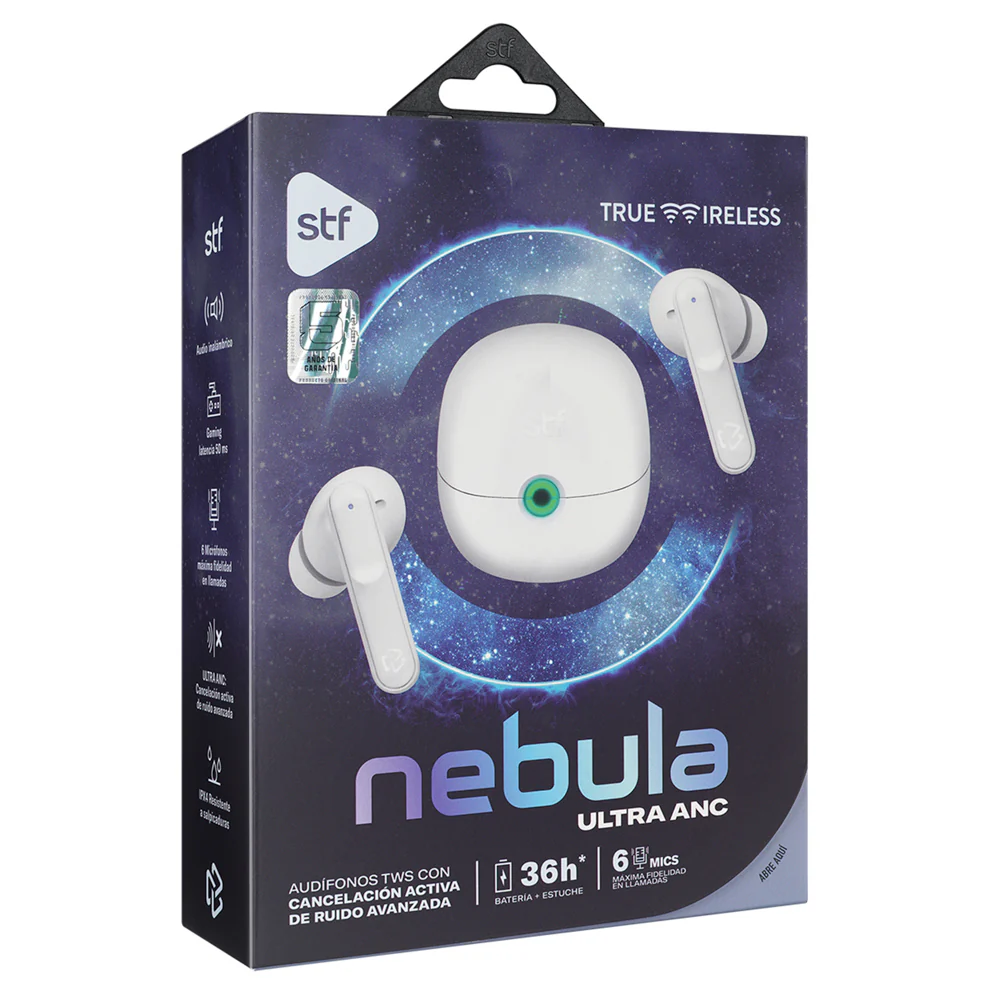 Audifonos Inalambricos Tws Nebula Ultra STF 36hrs Uso Ultra ANC 6 Micrófonos Protección IPX4 - Image 11