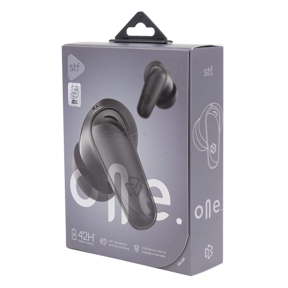 Audifonos Inalambricos Tws One STF 42hrs Uso ENC 4 Micrófonos Protección IPX4 Negro - Image 12