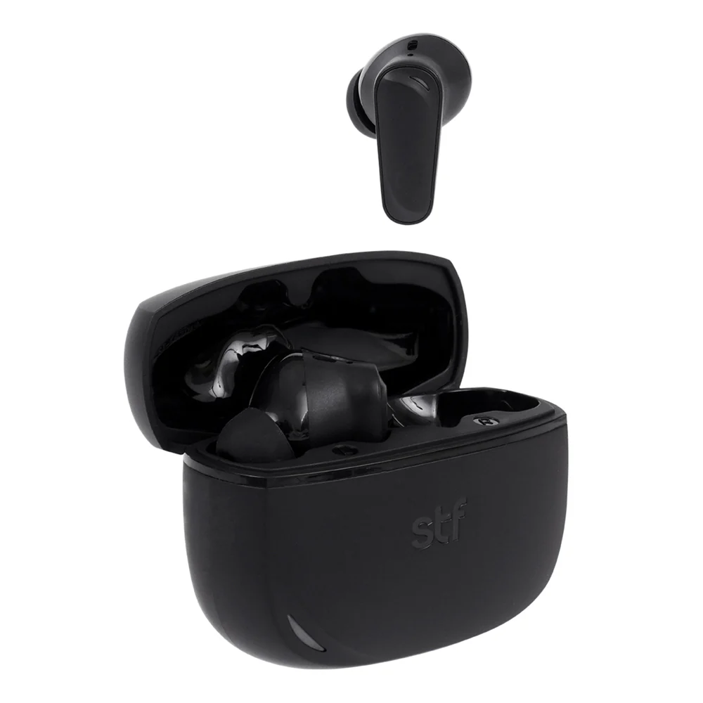 Audifonos Inalambricos Tws One STF 42hrs Uso ENC 4 Micrófonos Protección IPX4 Negro - Image 3