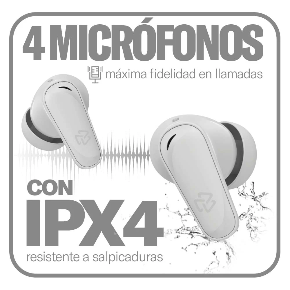 Audifonos Inalambricos Tws One STF 42hrs Uso ENC 4 Micrófonos Protección IPX4 Negro - Image 7