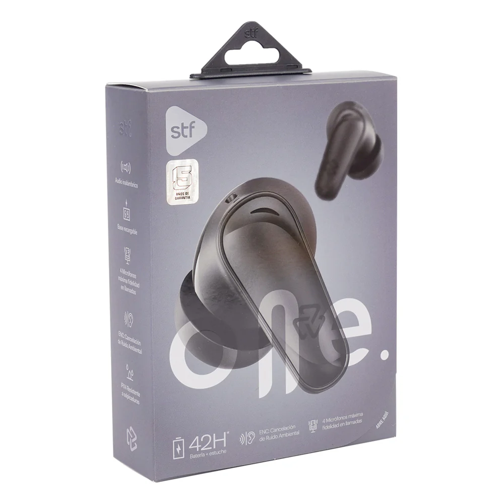 Audifonos Inalambricos Tws One STF 42hrs Uso ENC 4 Micrófonos Protección IPX4 Negro - Image 9