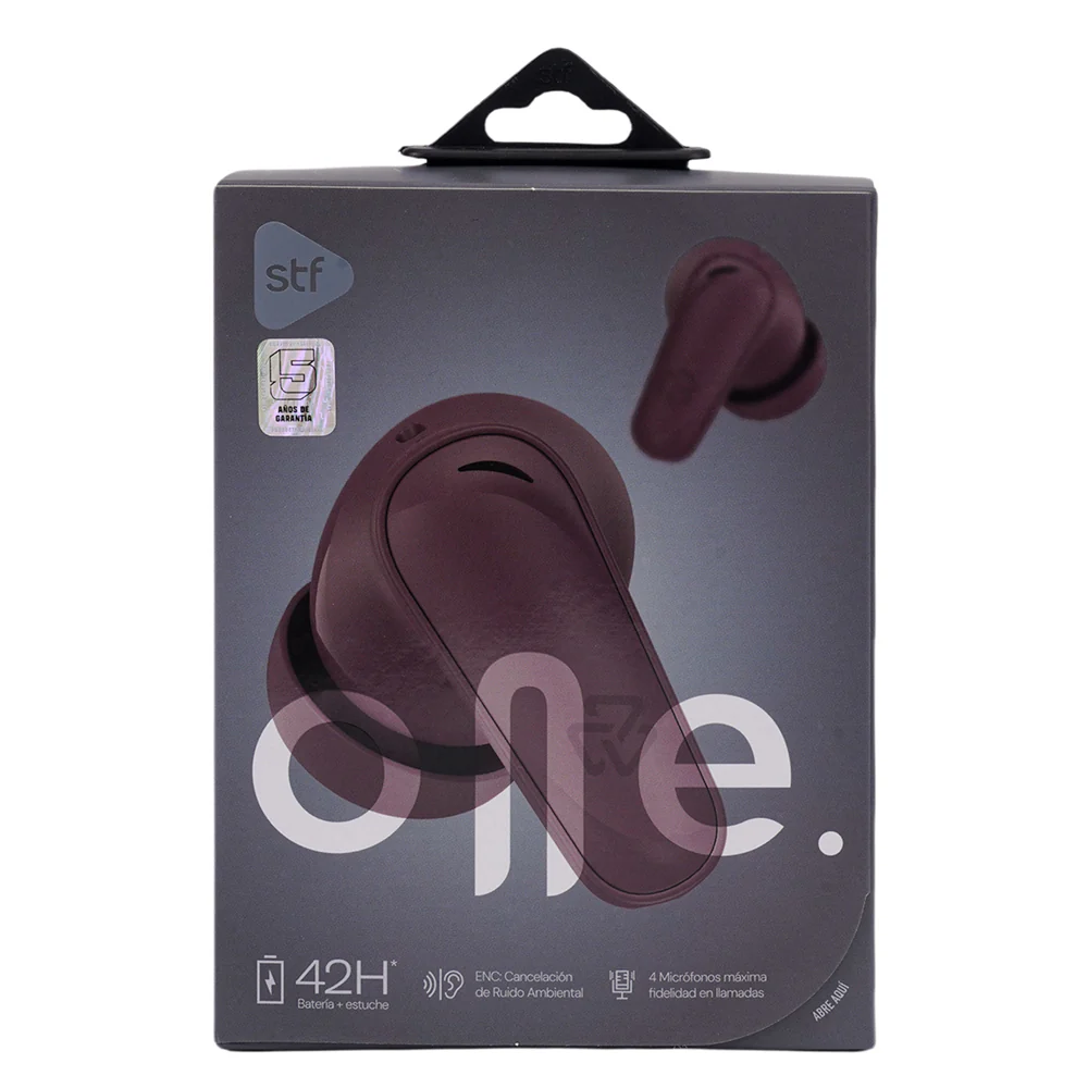 Audifonos Inalambricos Tws One STF 42hrs Uso ENC 4 Micrófonos Protección IPX4 Vino - Image 9