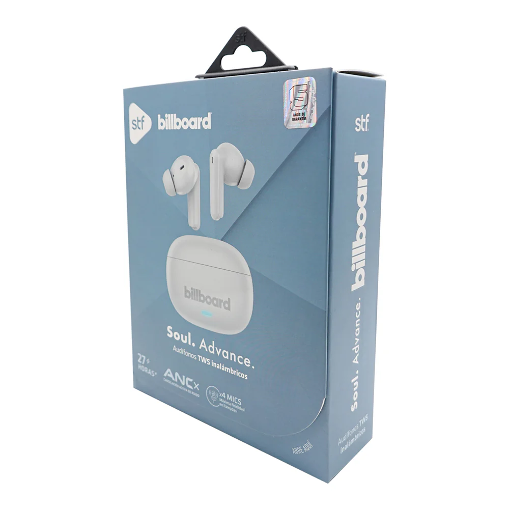Audifonos Inalambricos Tws Soul Advance STF - Billboard 27hrs Uso ANC/ENC Protección IPX4 Blanco - Image 9