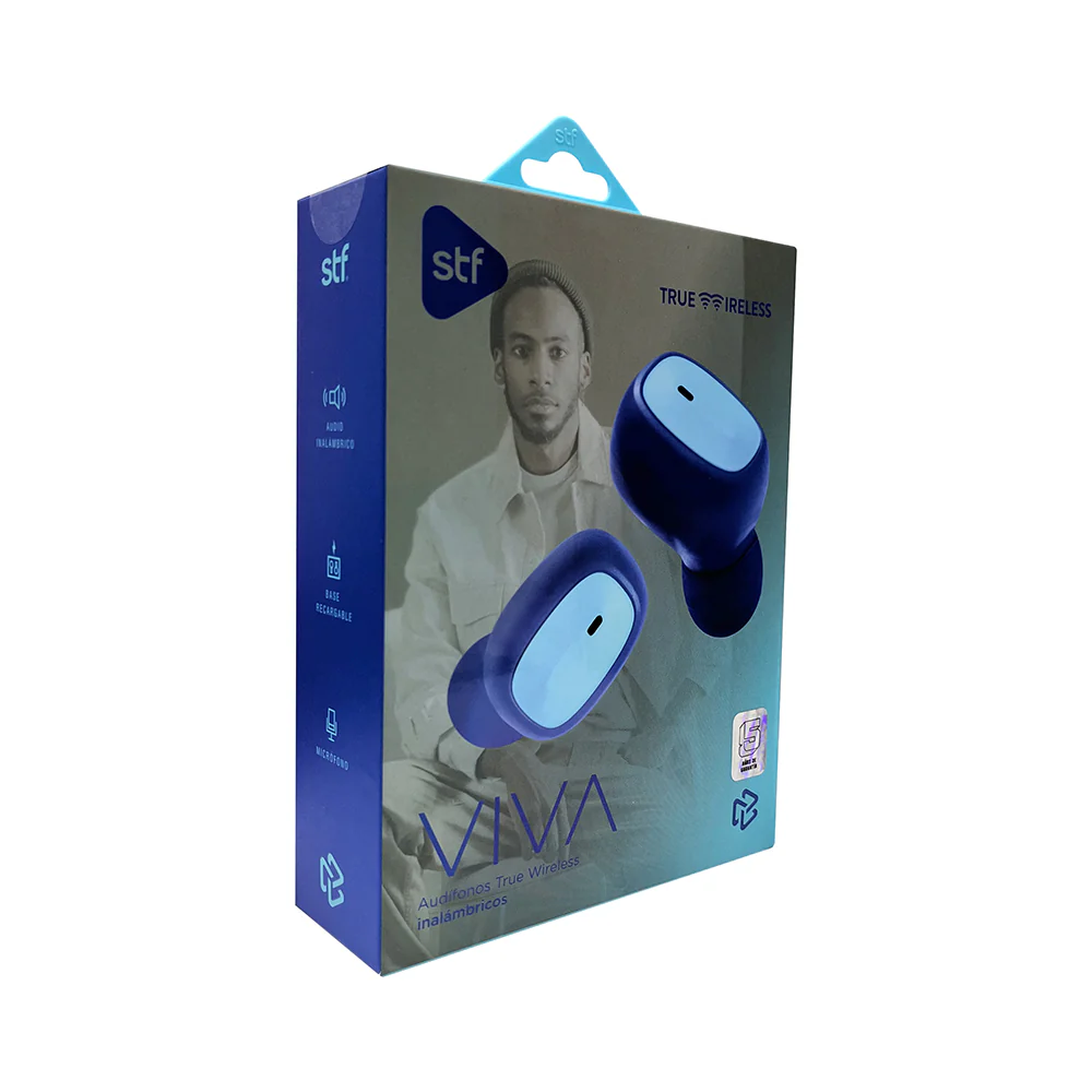Audifonos Inalambricos Tws Viva STF 12hrs Uso Azul - Image 6