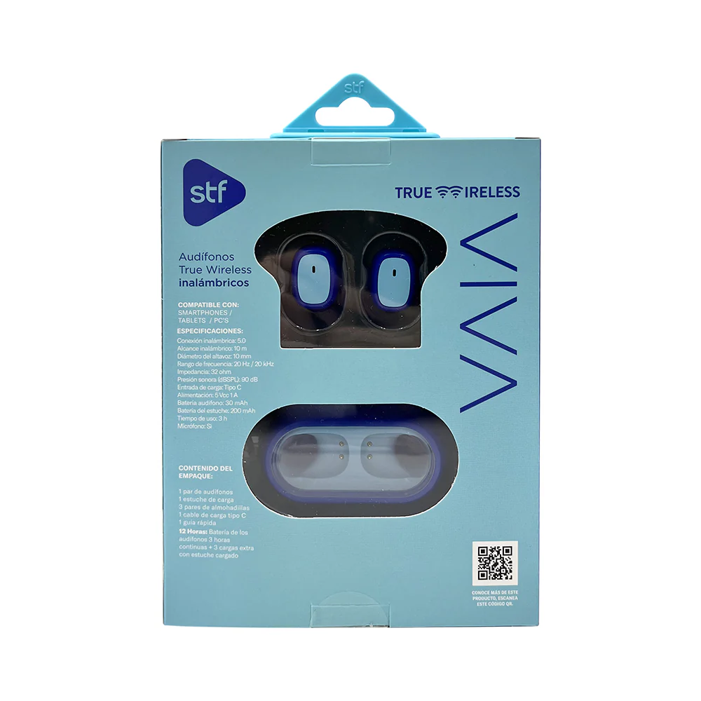 Audifonos Inalambricos Tws Viva STF 12hrs Uso Azul - Image 7