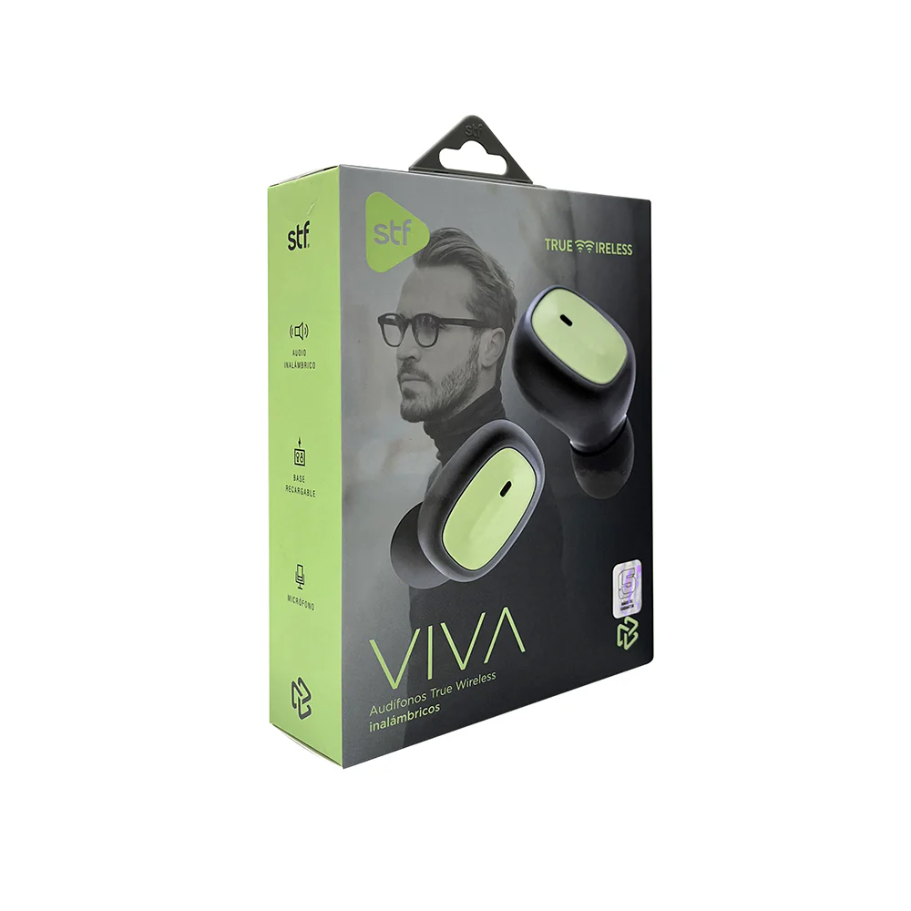Audifonos Inalambricos Tws Viva STF 12hrs Uso Verde - Image 8