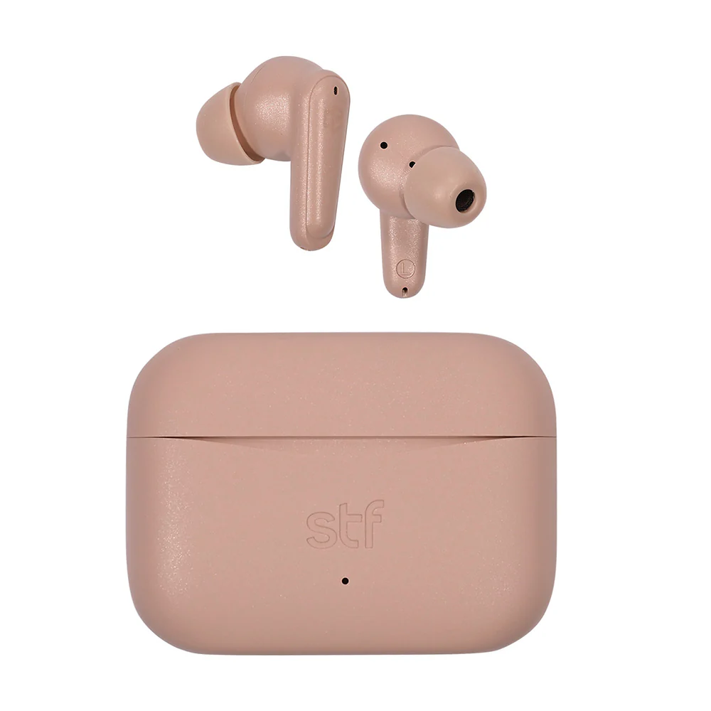 Audifonos Inalambricos Tws Soar STF 20hrs Uso ANC 4 Micrófonos Rosa - Image 4