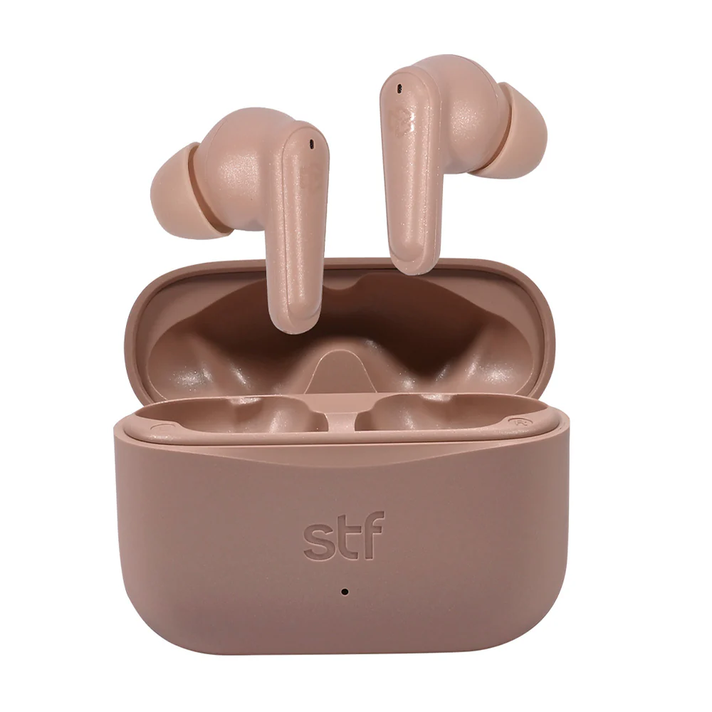 Audifonos Inalambricos Tws Soar STF 20hrs Uso ANC 4 Micrófonos Rosa - Image 5