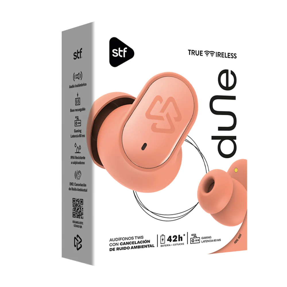 Audifonos Inalambricos Tws Dune STF 42hrs Uso Protección IPX4 Naranja - Image 10