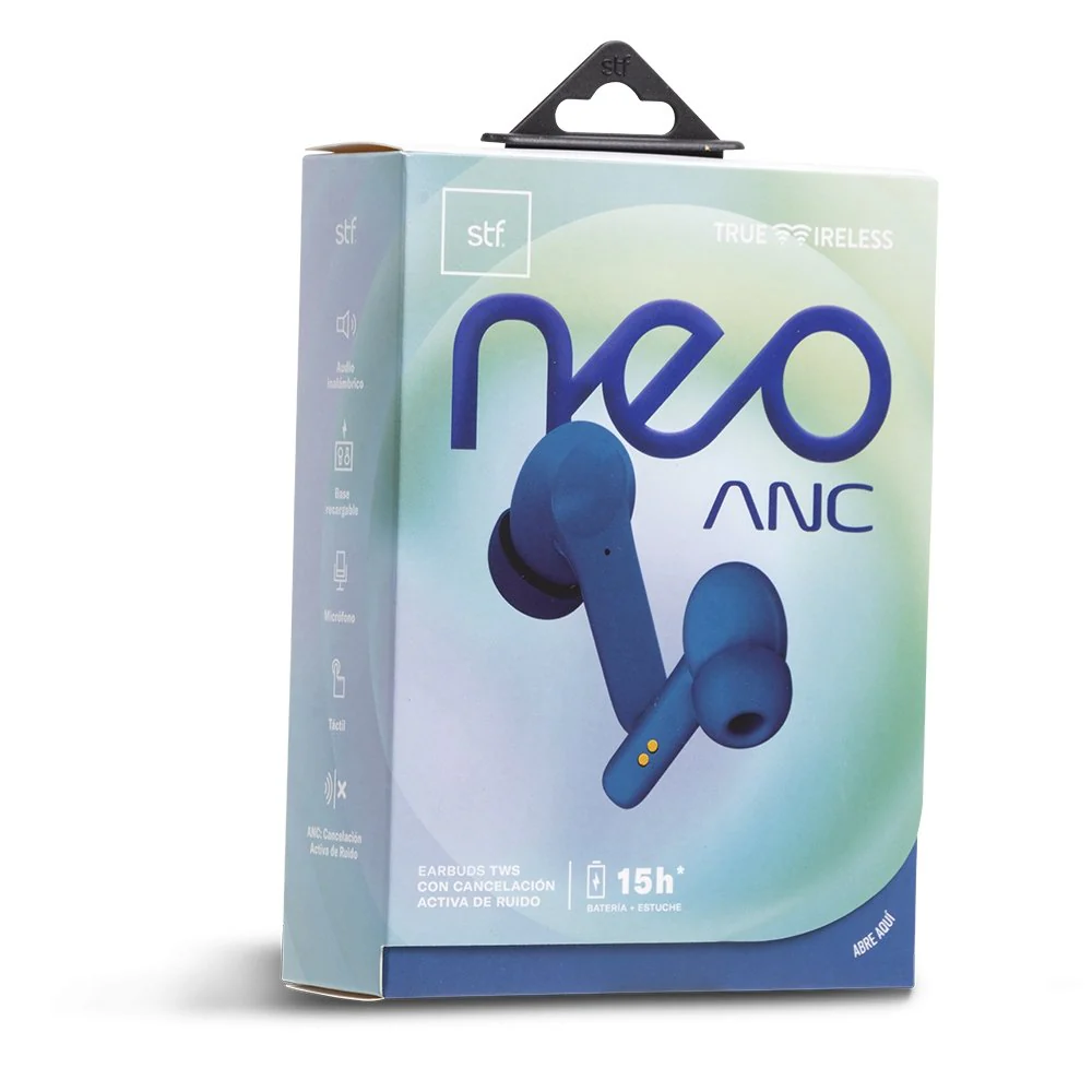 Audifonos Inalambricos Tws Neo STF 15hrs Uso ANC Azul - Image 7