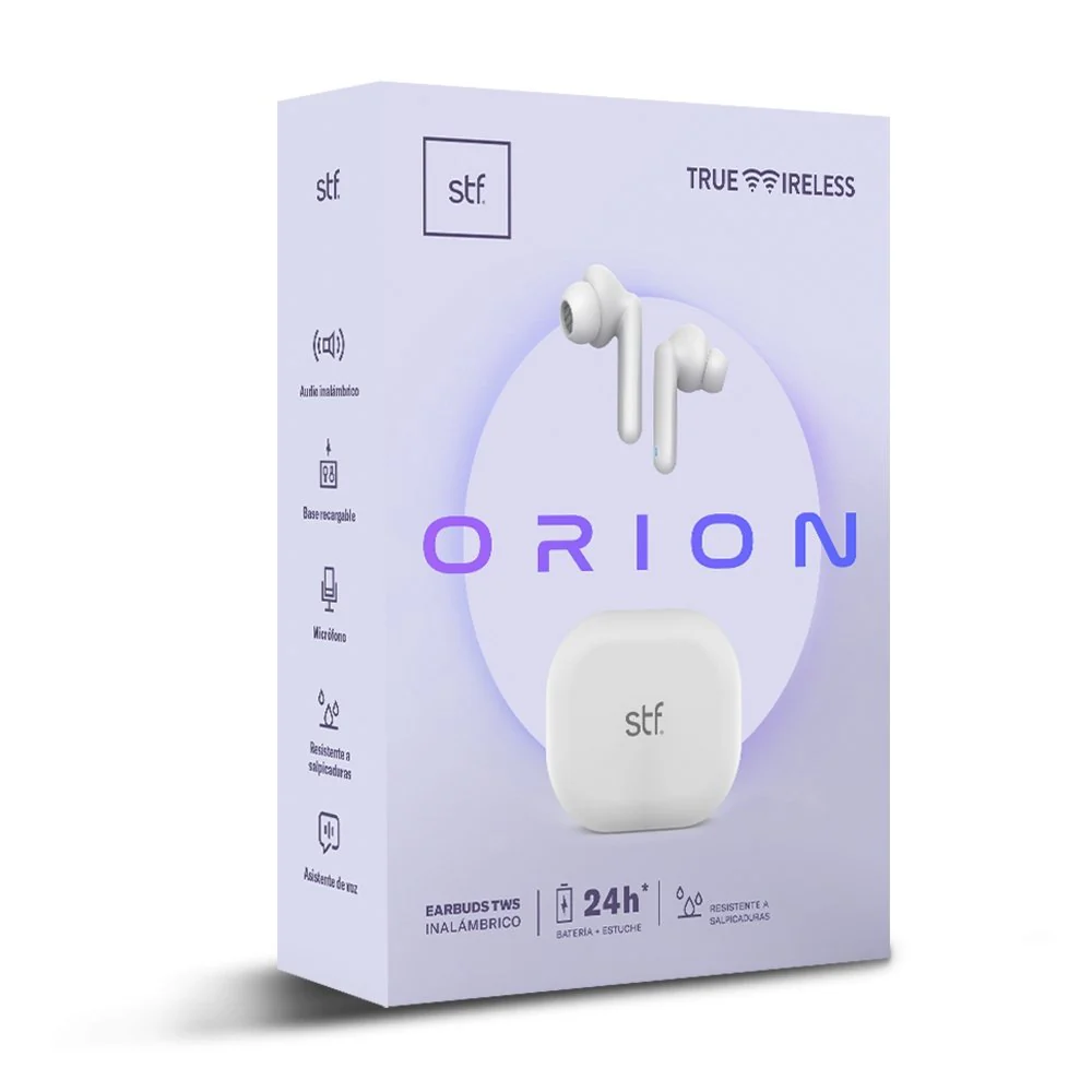 Audifonos Inalambricos Tws Orion STF 24hrs Uso Protección IPX4 Blanco - Image 7