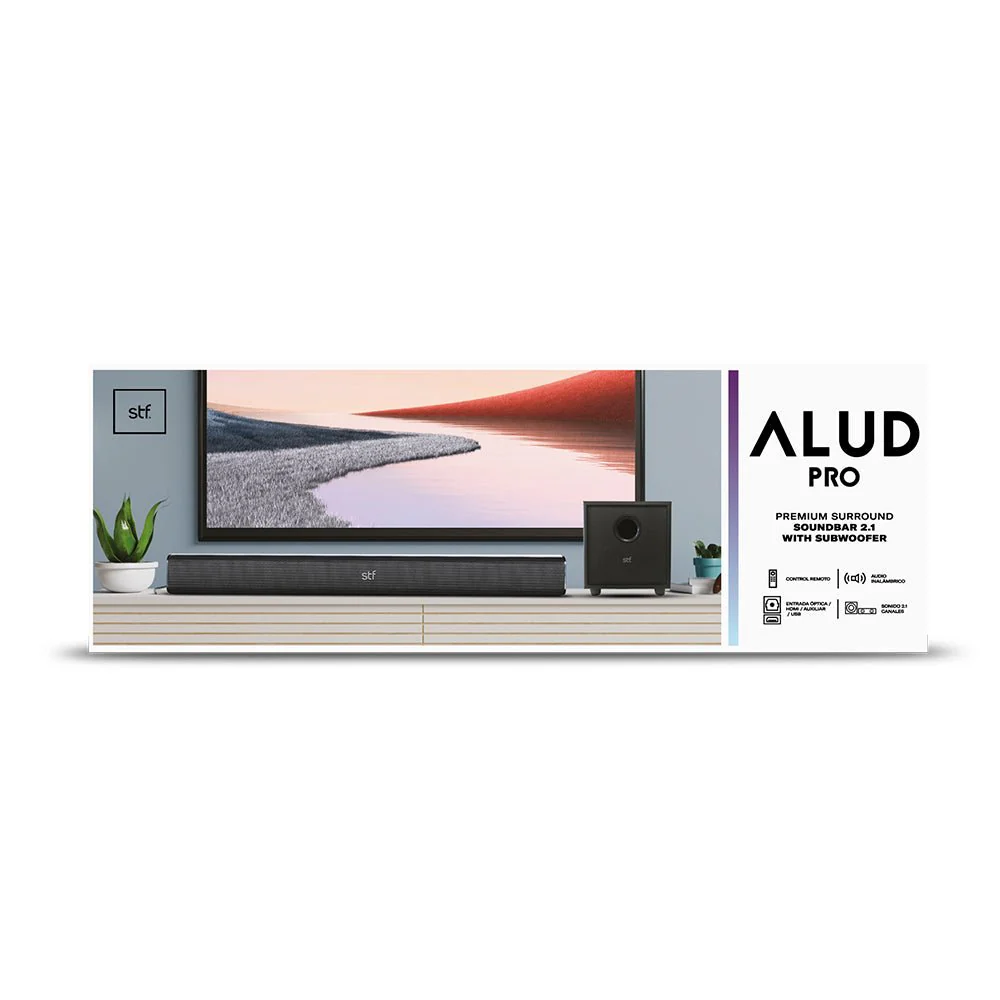 Barra de Sonido Alud Pro 2.1 STF 35W HDMI OPTICO 3.5mm AUX USB - Image 10