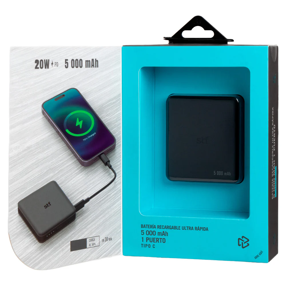 Batería Portátil Power Bank STF 5000mAh 20W Carga Ultra Rápida - Image 12