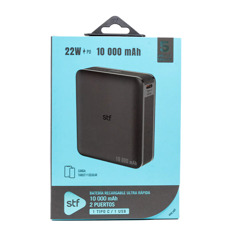 Batería Portátil Power Bank STF 10000 mAh 22W Carga Ultra Rápida - Image 10