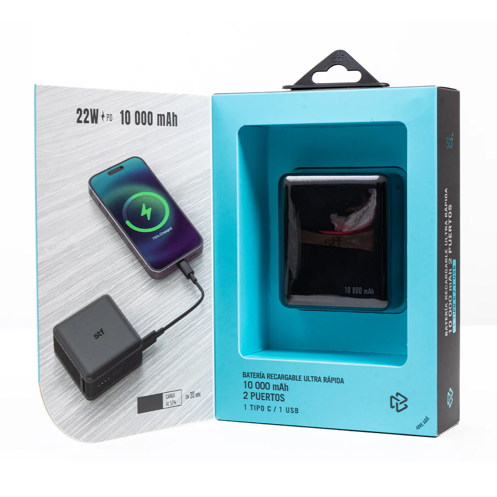 Batería Portátil Power Bank STF 10000 mAh 22W Carga Ultra Rápida - Image 9