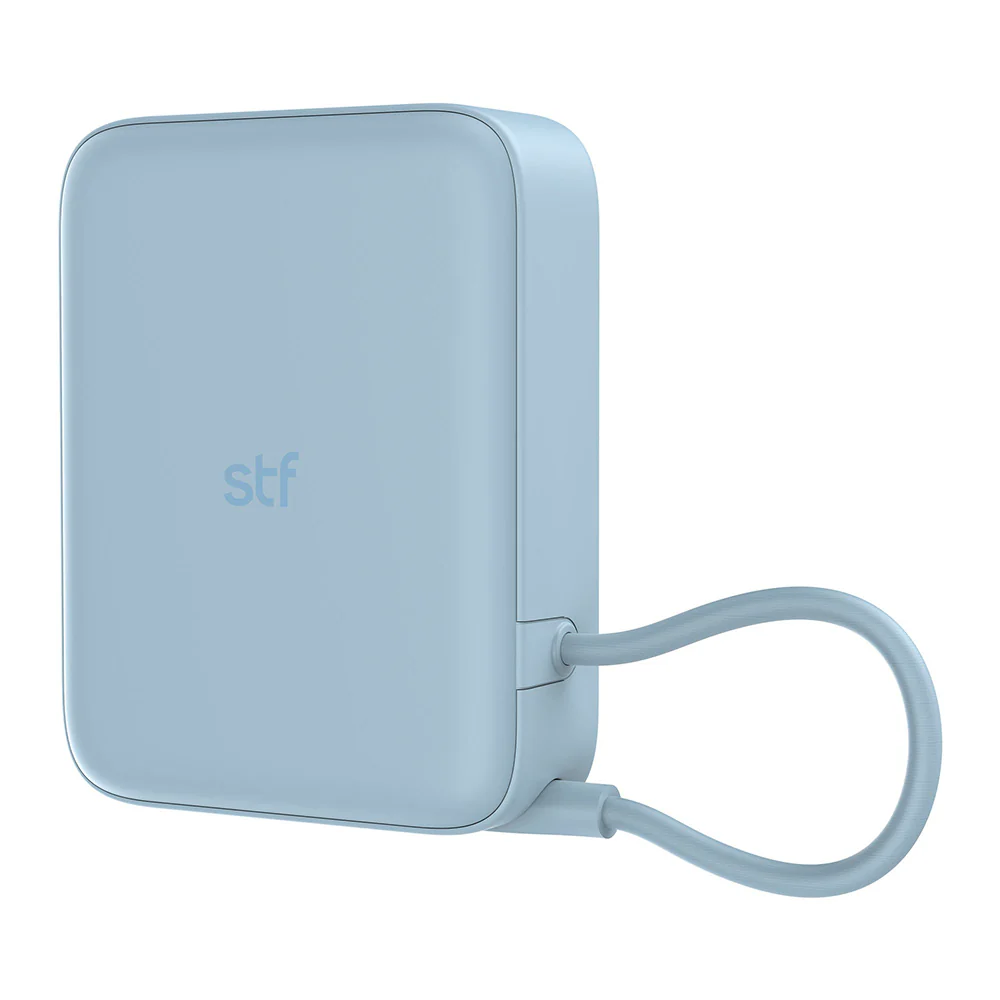 Batería Portátil Power Bank STF 10000 mAh 20W PD Cable tipo C integrado Azul - Image 3