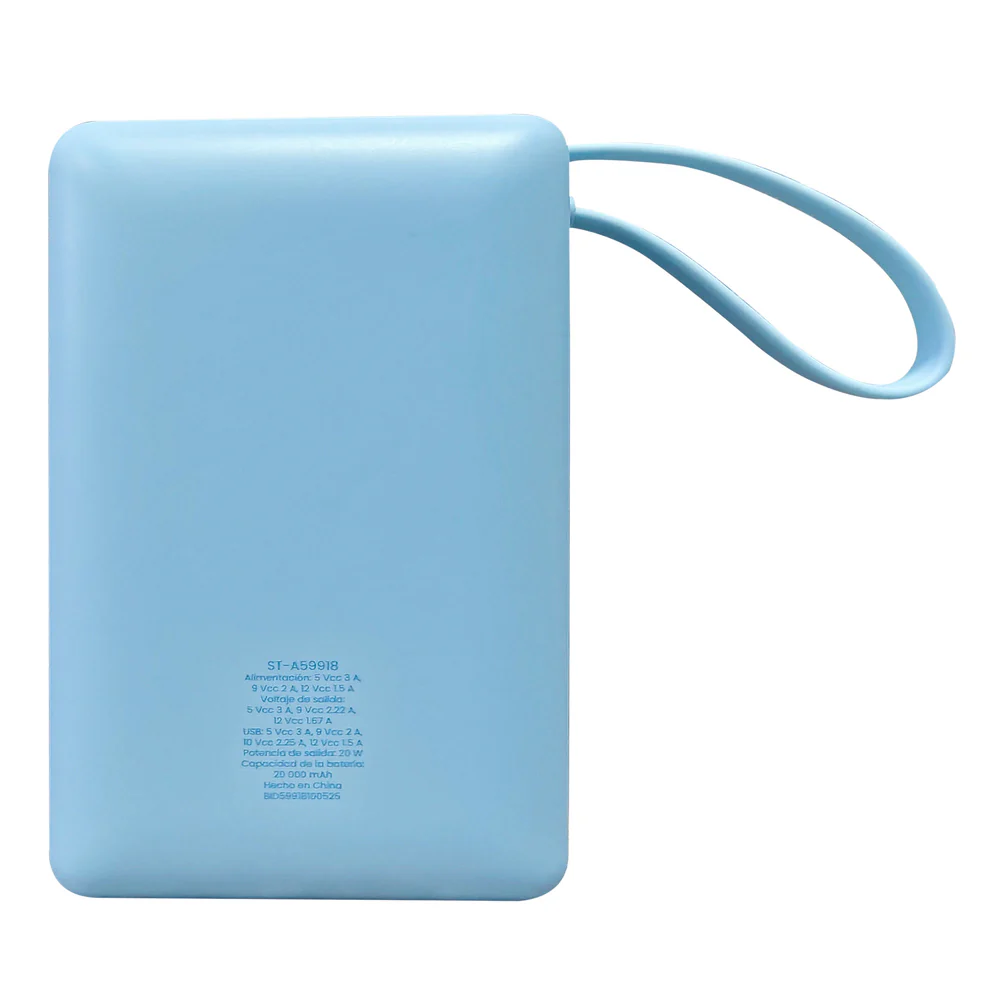 Batería Portátil Power Bank STF 20000 mAh 20W PD Cable tipo C Azul - Image 3