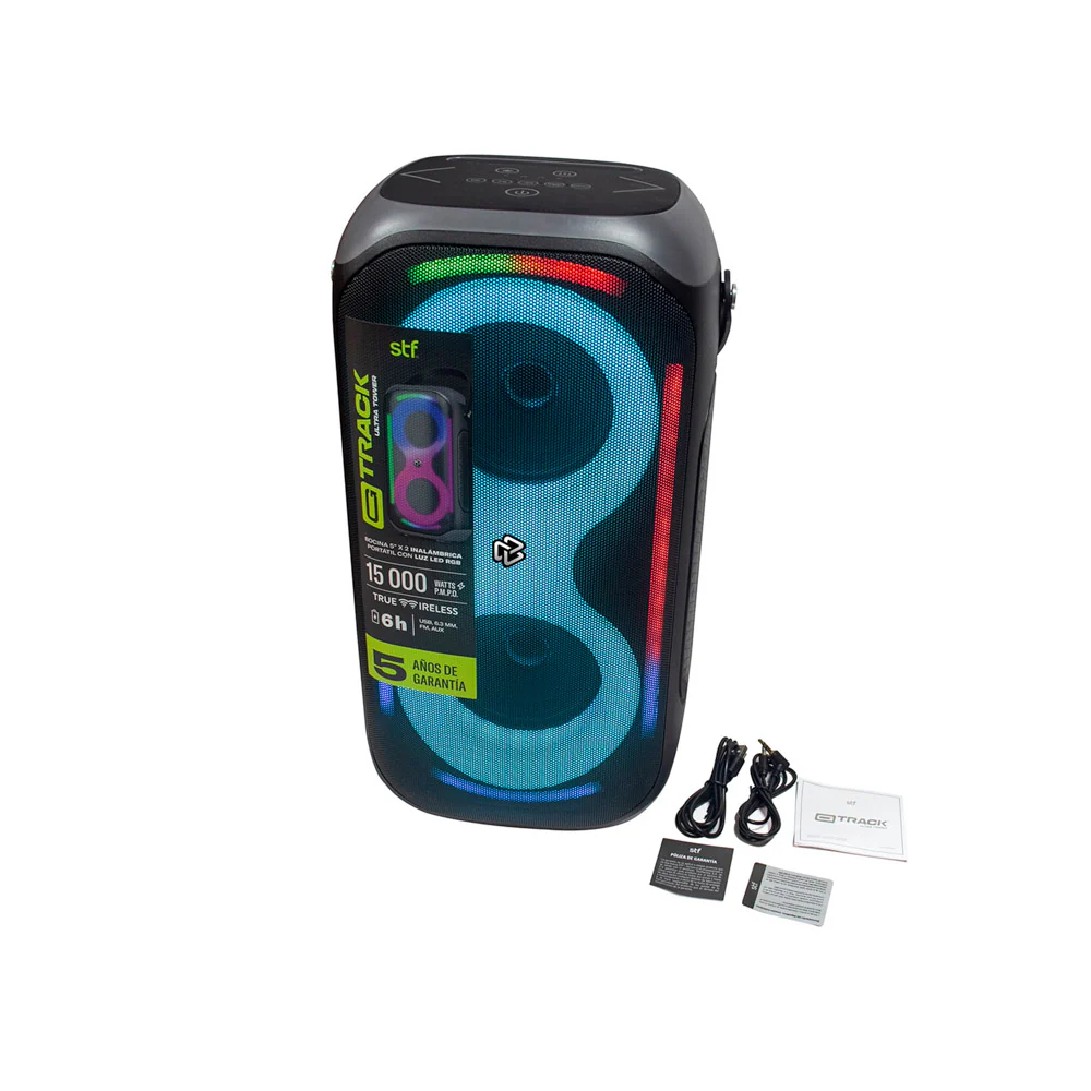Bocina Portátil G Track Ultra Tower STF 30W 6hrs Uso Función Tws Negro - Image 8