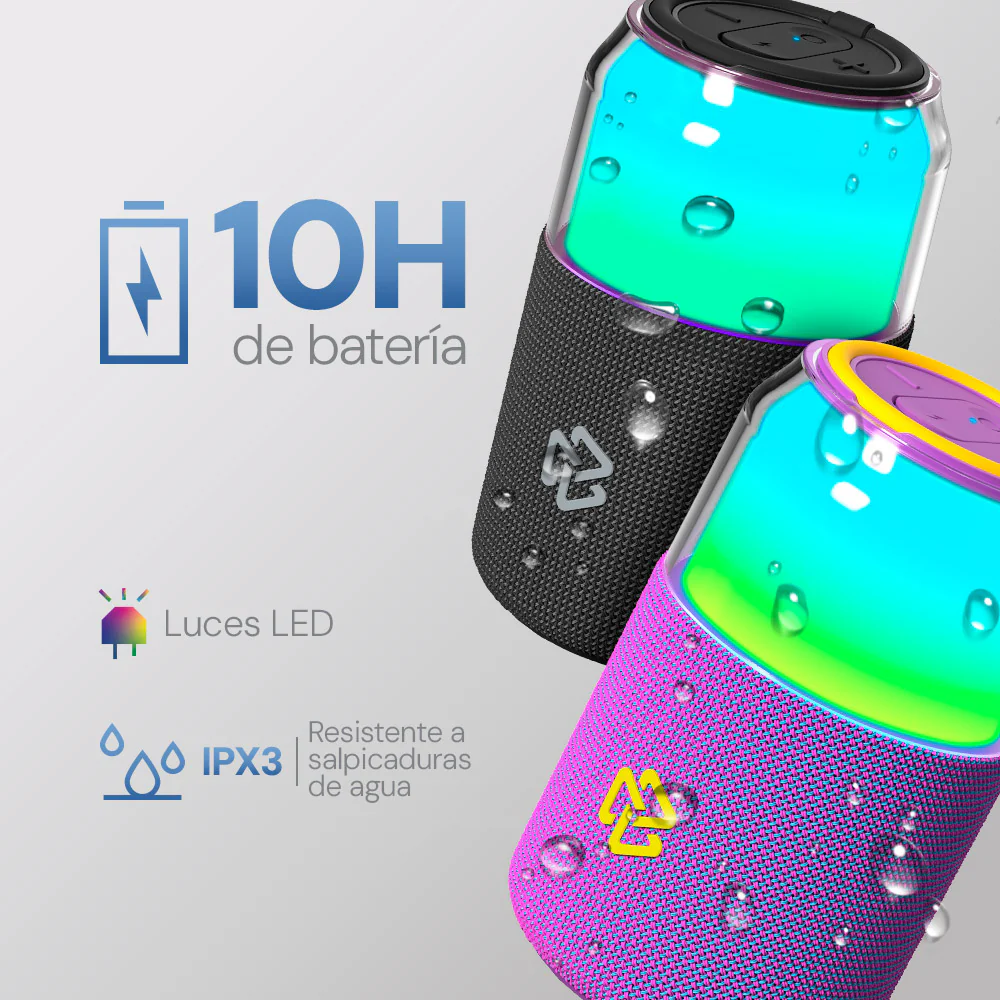 Bocina Portátil Bolt STF 5W 10hrs Uso Función Tws Protección IPX3 Negro - Image 5