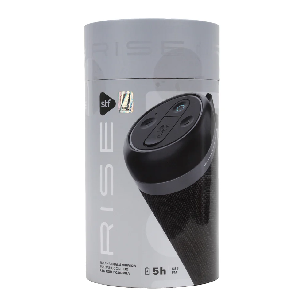 Bocina Portátil Rise STF 10W 5hrs Uso Función Tws Negro - Image 12