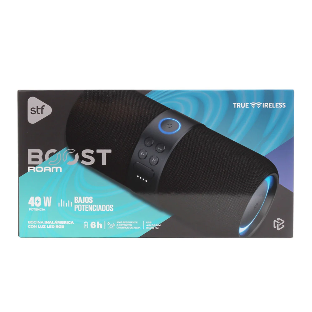 Bocina Portátil Boost Roam STF 40W 6hrs Uso Función Tws Protección IPX3 - Image 9