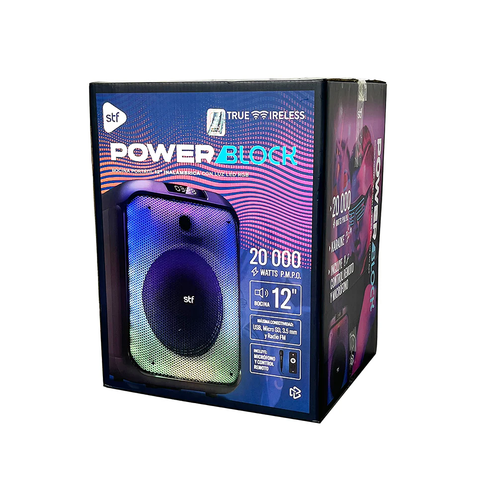 Bocina Portatil Power Block 12 STF 40W 4hrs Uso Funcion Tws - Image 9