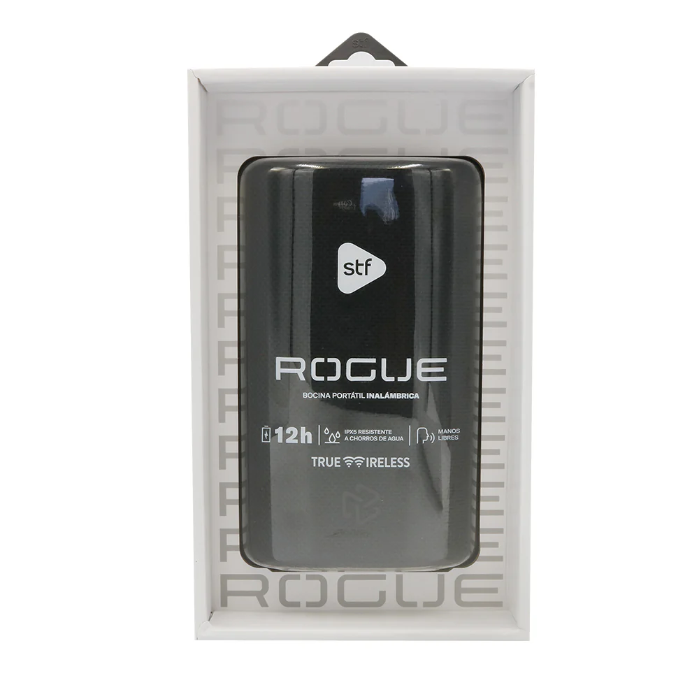 Bocina Portatil Rogue STF 5W 12hrs Uso Funcion Tws Proteccion IPX5 Negro - Image 5