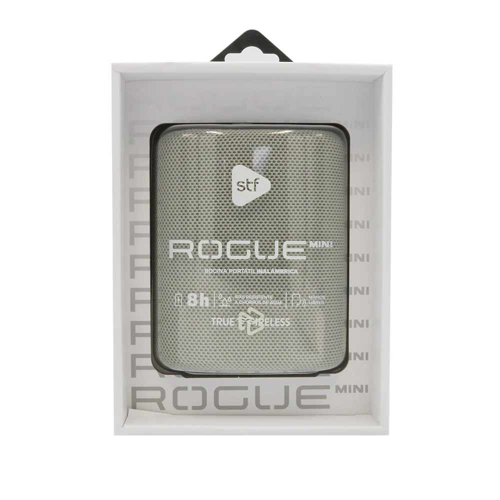 Bocina Portátil Rogue Mini STF 5W 8hrs Uso Función Tws Protección IPX5 Gris - Image 5