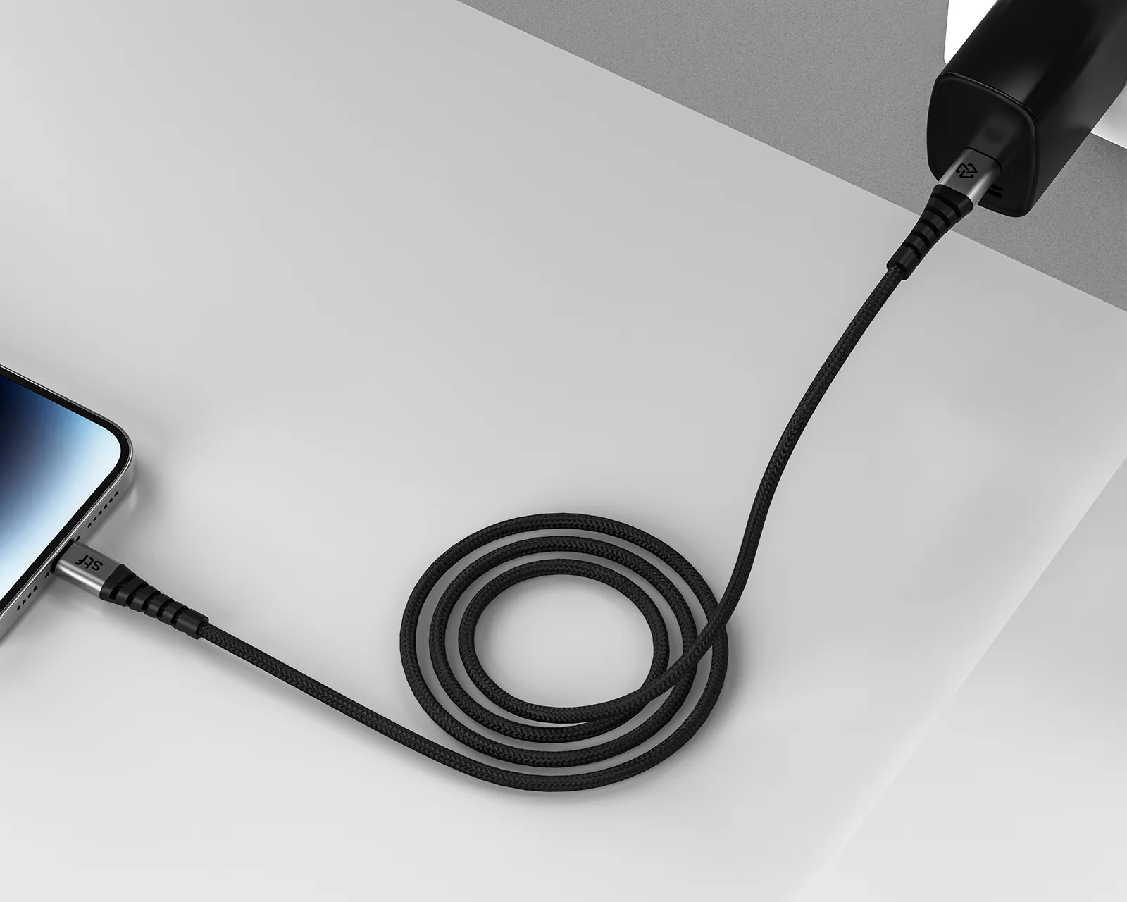 Cable Tipo C a Tipo C STF 30W Carga Rápida PD 1.8m Textil/Aluminio - Image 8