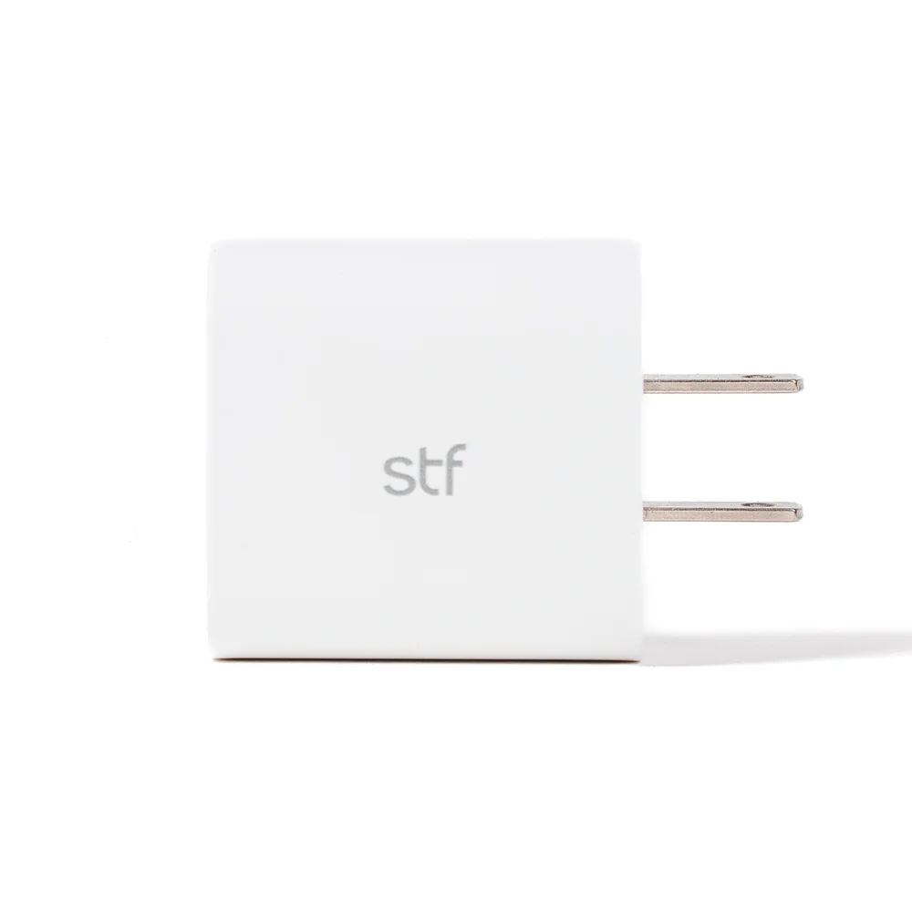 Cargador Pared STF 20W Doble Salida Carga Ultra Rápida 3A Tipo C + USB blanco - Image 3