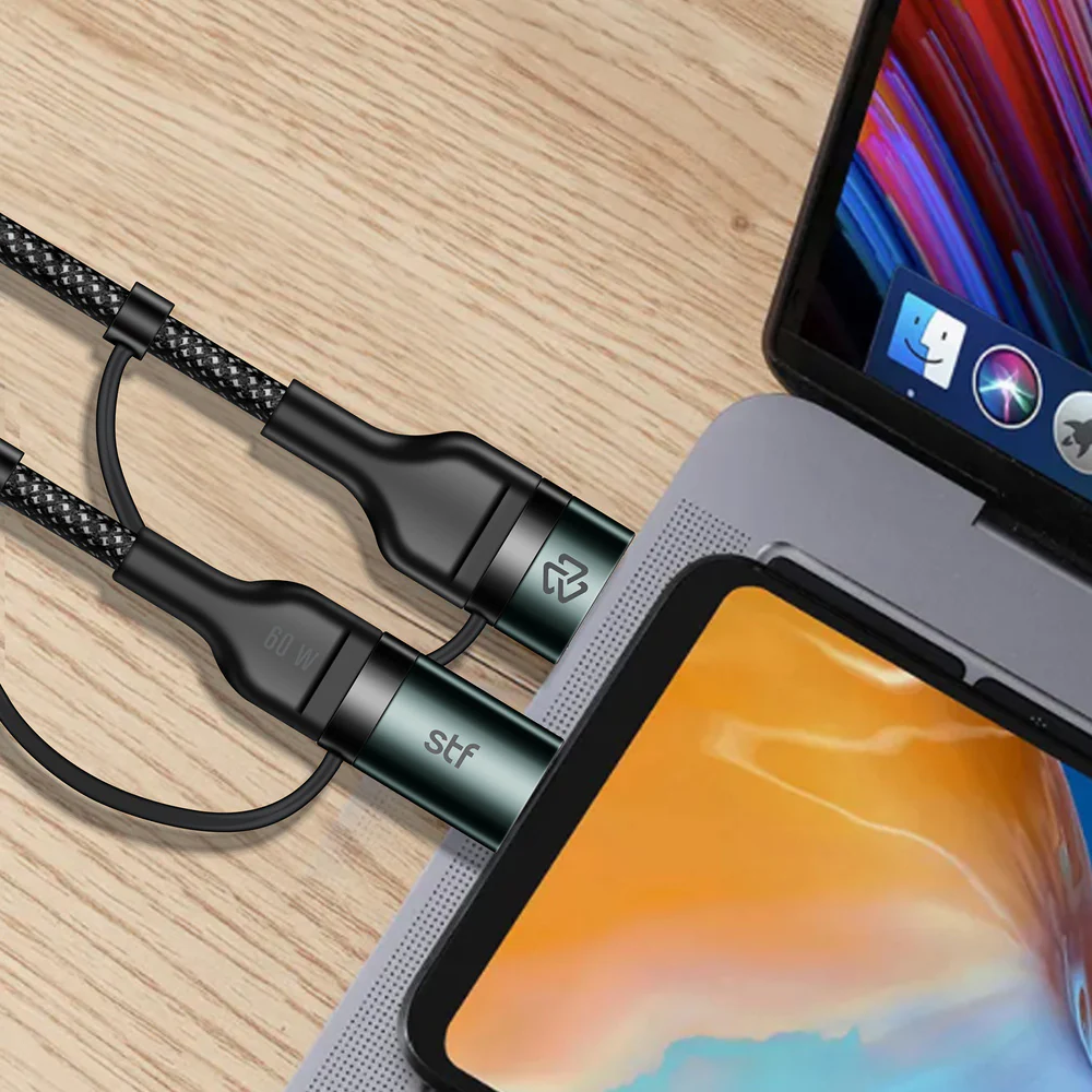Combo STF Cargador GaN Internacional + Cable 4 en 1, 65W All in One Viaje - Image 11