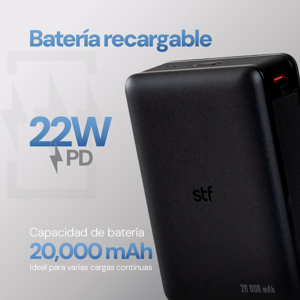 Combo STF Batería Portátil 10 000 mAh + Cable 65W de 1.8 M - Image 12