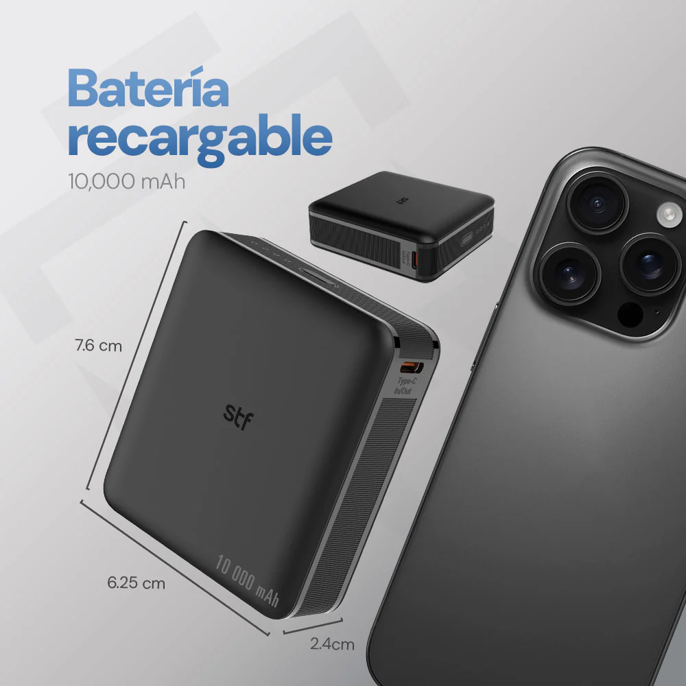 Combo STF Batería Portátil 10 000 mAh + Cable 65W de 1.8 M - Image 3