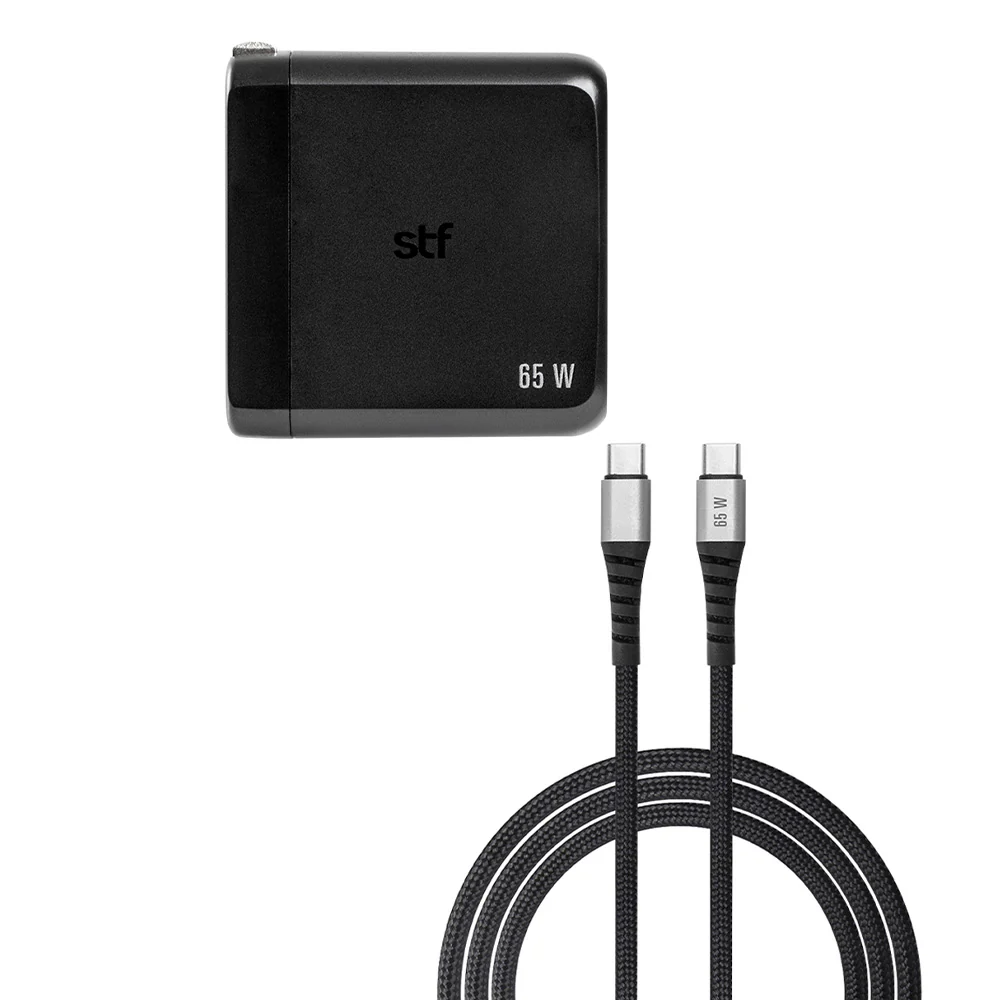 Combo STF Cargador Ultra Rápido GaN + Cable USB-C 1.8 m