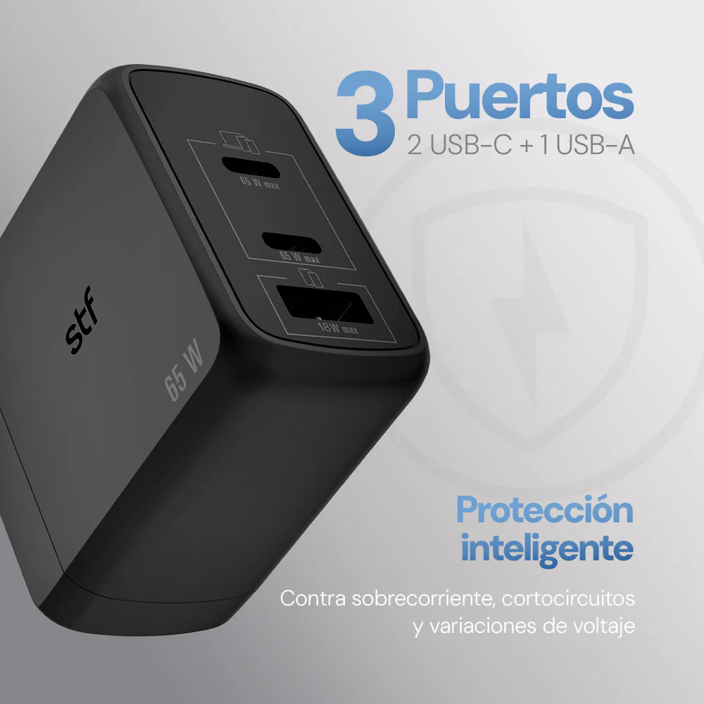 Combo STF Cargador Ultra Rápido GaN + Cable USB-C 1.8 m - Image 4
