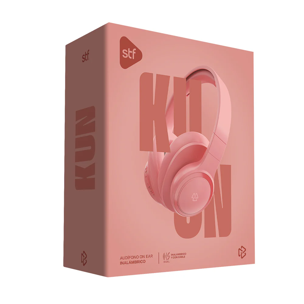 Audifonos Inalambricos On Ear Kun STF 7hrs Uso Rosa - Image 6