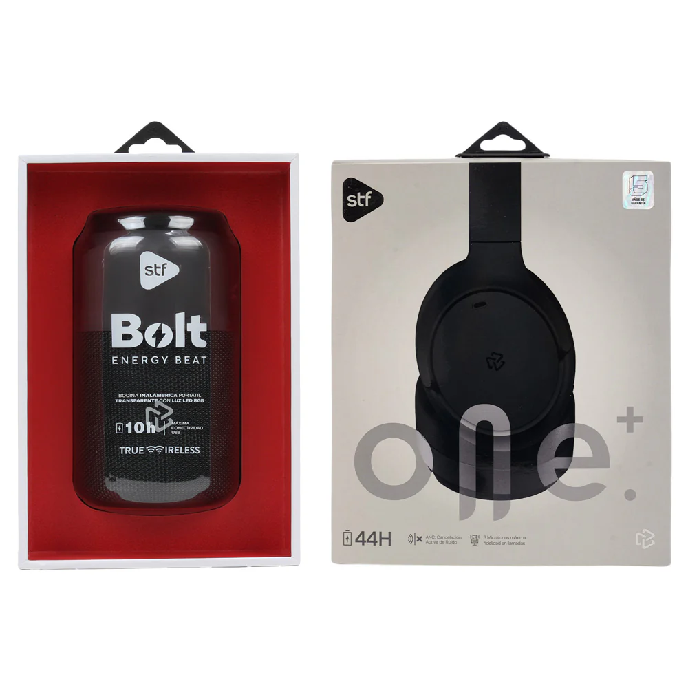Combo STF Audífonos One Plus OE ANC + Bocina inalámbrica BOLT color negro - Image 3