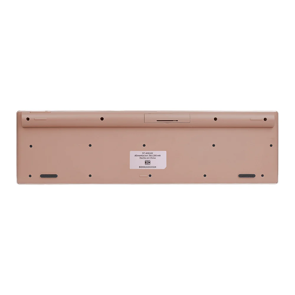 Kit VIVA STF Teclado inalámbrico + Reposa muñecas Para computadora rosa - Image 6